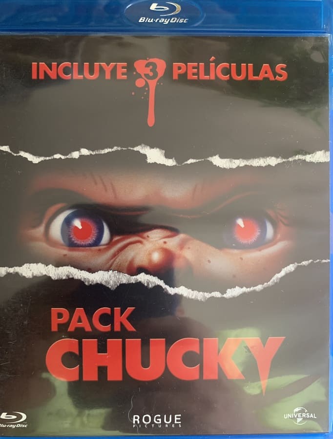 IMG_2462 PACK CHUCKY EL MUÑECO DIABOLICO CON 3 PELICULAS - Imagen 1