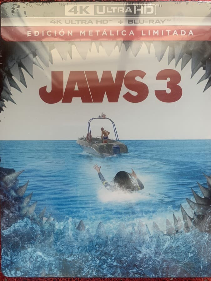 IMG_3782 JAWS 3 - TIBURON 3 El gran tiburón - ED. METALICA LIMITADA 4K UHD + BLU RAY - Imagen 1