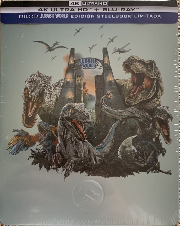 FullSizeRender-119 TRILOGIA MUNDO JURASICO - EDICION LIMITADA METALICA 4 K UHD + BLU RAY - Imagen 1