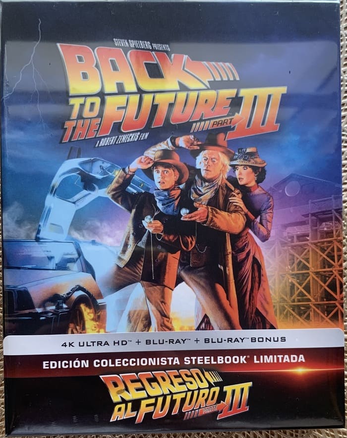 IMG_8617 REGRESO AL FUTURO III - EDICION COLECCIONISTA METALICA LIMITADA 40 ANIVERSARIO(4K UHD+BLURAY+BLURAY BONUS) STEELBOOK - Imagen 1